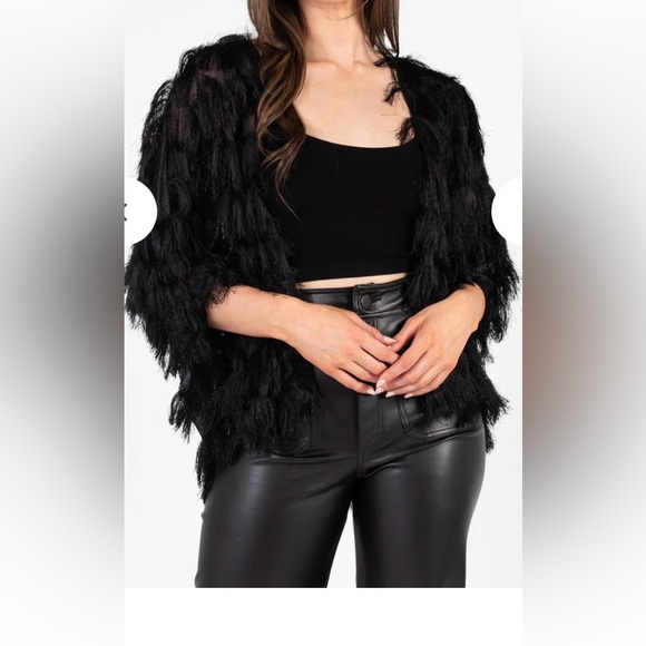 Quinn Shaggy Open Jacket from Honey - Picture 3 of 3